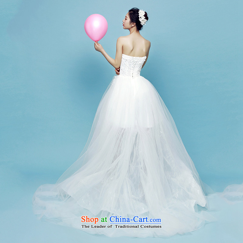 A multi-pass through m card yarn Zi Teng wedding summer tail new chest anointed by 2015 Korea before long after a short version of the Wedding Dress Short long after the former + bon bon skirt + yarn , m card mystery MEKAMIKA Card () , , , shopping on the