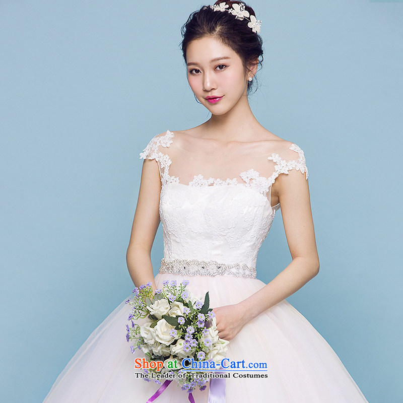 M card lilies Wedding 2015 new summer Korean long tail and chest marriages lace Korean shoulders wedding ivory S M card mystery card (MEKAMIKA) , , , shopping on the Internet