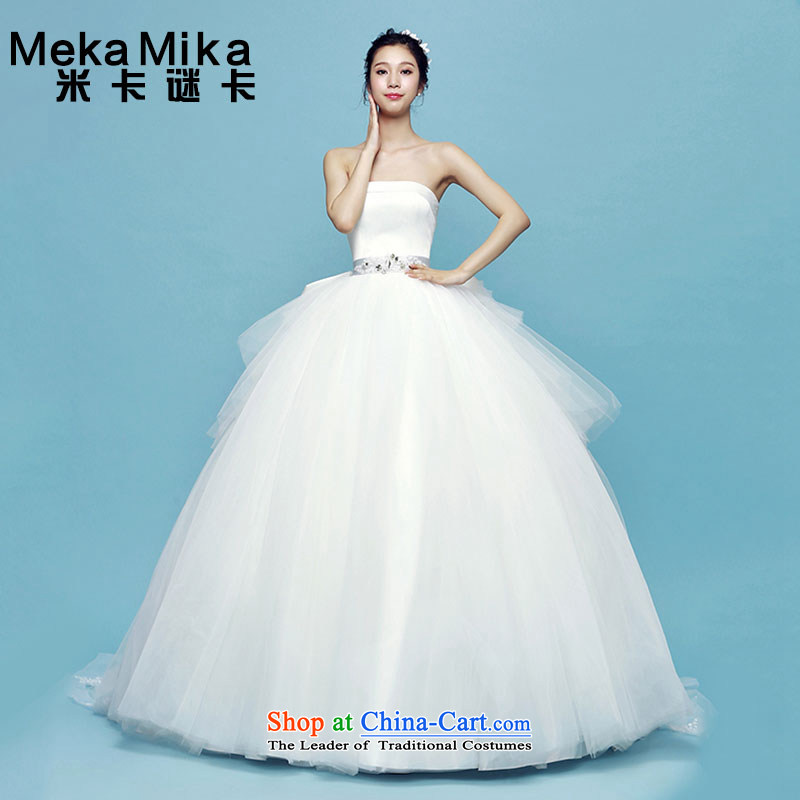 M card, Bridal Suite 2015 summer to align the minimalist wedding dress bon bon anointed chest Korean marriages wedding dresses ivoryS