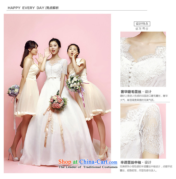 M Card Orchid Wedding 2015 new summer Korean long tail and chest of the bubbling cuff shoulders wedding marriages ivory L picture, prices, brand platters! The elections are supplied in the national character of distribution, so action, buy now enjoy more preferential! As soon as possible.