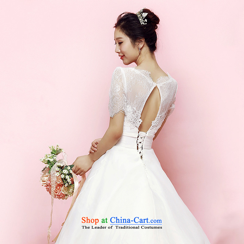 M Card Orchid Wedding 2015 new summer Korean long tail and chest of the bubbling cuff shoulders wedding marriages ivory , L, M card mystery card (MEKAMIKA) , , , shopping on the Internet