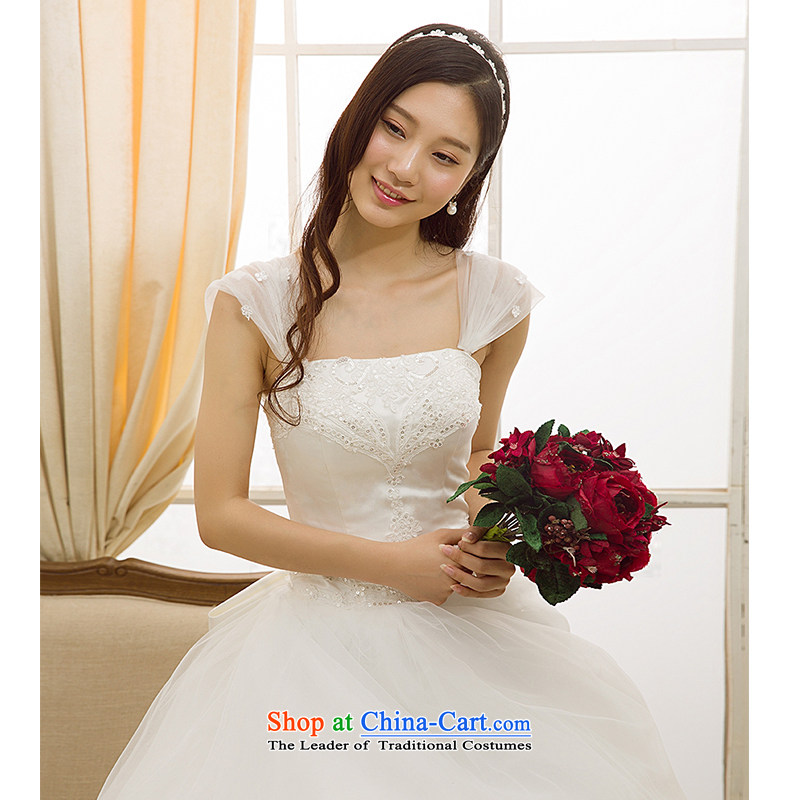 M card of the Summer 2015 card new wedding dresses met long tail and chest straps bride wedding dresses ivory S M card mystery card (MEKAMIKA) , , , shopping on the Internet
