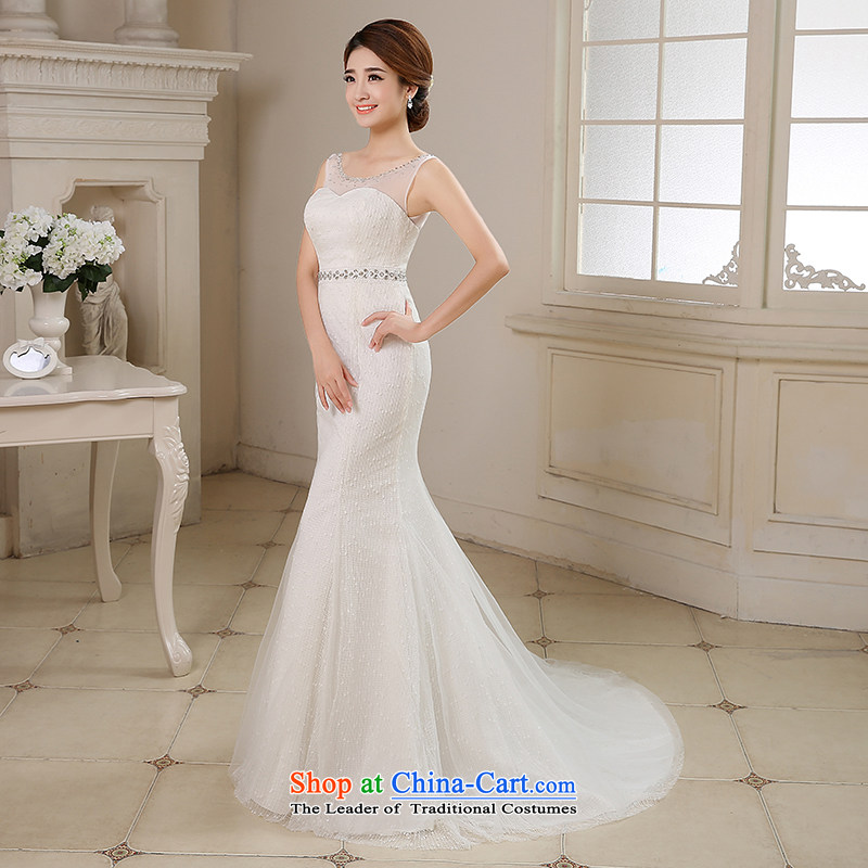 Time of autumn and winter 2015 Syria at the wedding dress shoulders crowsfoot small trailing wedding dresses new bride sexy anointed chest marriage Sau San wedding female video thin white XL, Syria has been pressed time shopping on the Internet