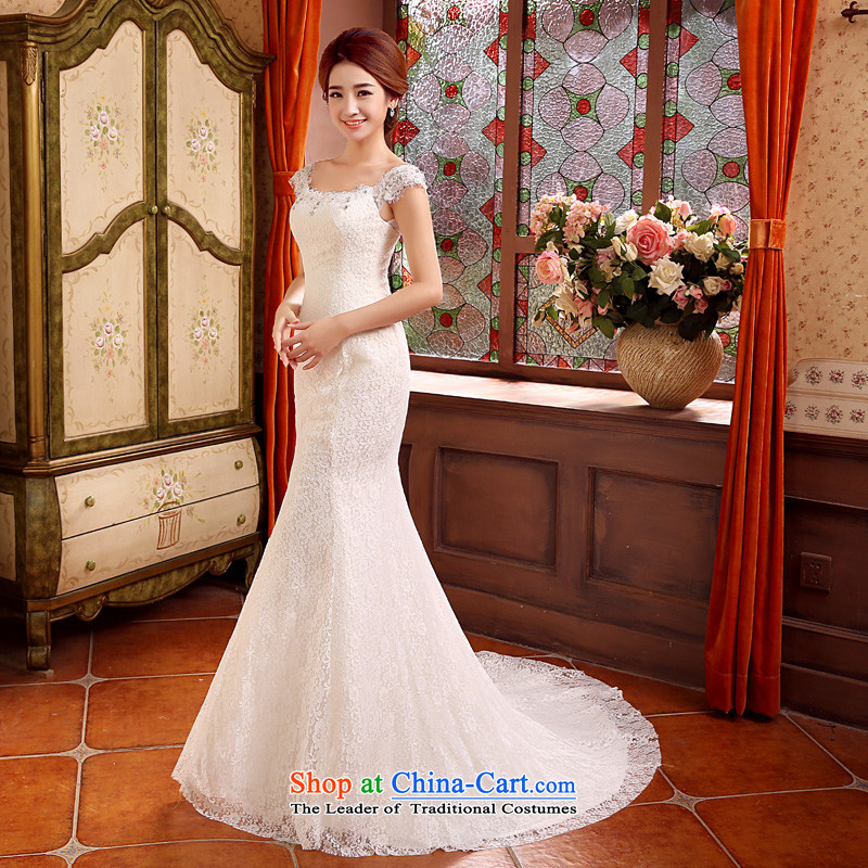 Time of autumn and winter 2015 Syria at the wedding dress a field shoulder crowsfoot small trailing wedding dresses new bride sexy anointed chest marriage Sau San wedding female video thin white XL, Syria has been pressed time shopping on the Internet