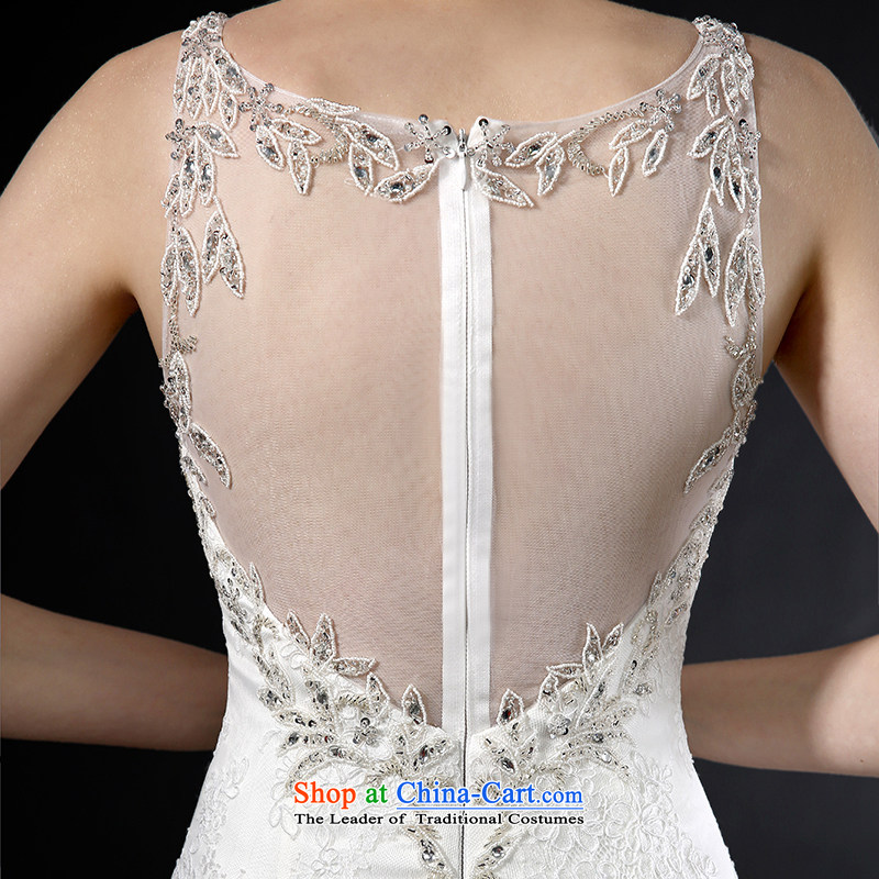 Mr model wedding quality custom 2015 new wedding long tail foutune crowsfoot straps lace reset manually diamond ornaments back video thin wedding M had model , , , shopping on the Internet
