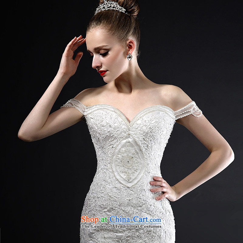Mr model wedding upscale tailor new Word 2015 shoulder crowsfoot tail pearl beaded water-soluble lace deep mahogany and collar Graphics V thin tailored 35-day delivery, Model , , , shopping on the Internet