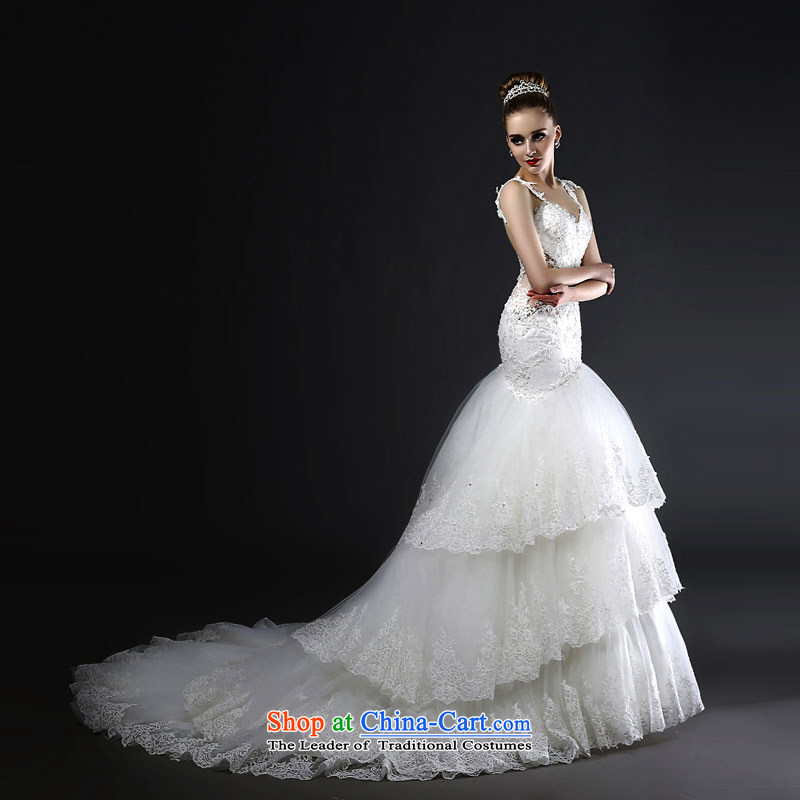 Mr Model Wedding 2015 advanced new tailored stylish strap anointed scoops back crowsfoot long tail hand embroidery lace engraving wedding tailored 35-day delivery, Model , , , shopping on the Internet