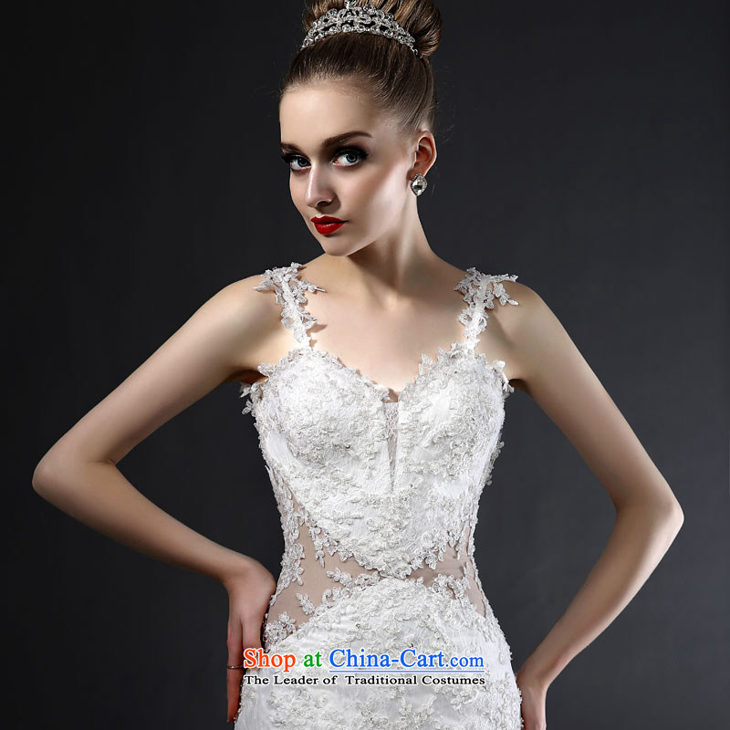 Mr Model Wedding 2015 advanced new tailored stylish strap anointed scoops back crowsfoot long tail hand embroidery lace engraving wedding tailored 35-day delivery, Model , , , shopping on the Internet