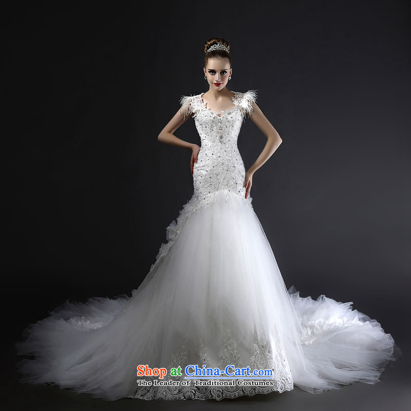 Mr model wedding advanced tailored 2015 new long tail trendy straps and sexy back large tail foutune crowsfoot lace wedding tailored 35-day delivery, Model , , , shopping on the Internet