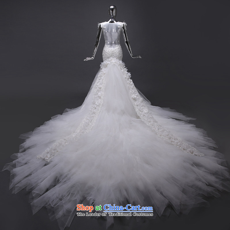 Mr model wedding advanced tailored 2015 new long tail trendy straps and sexy back large tail foutune crowsfoot lace wedding tailored 35-day delivery, Model , , , shopping on the Internet
