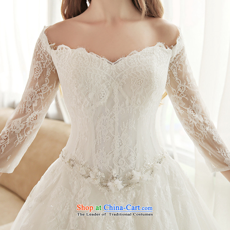 Good impression new 2015 wedding dress a long-sleeved field shoulder for wedding dresses lace temperament bride wedding summer to align the high end of the custom M impression Love , , , shopping on the Internet