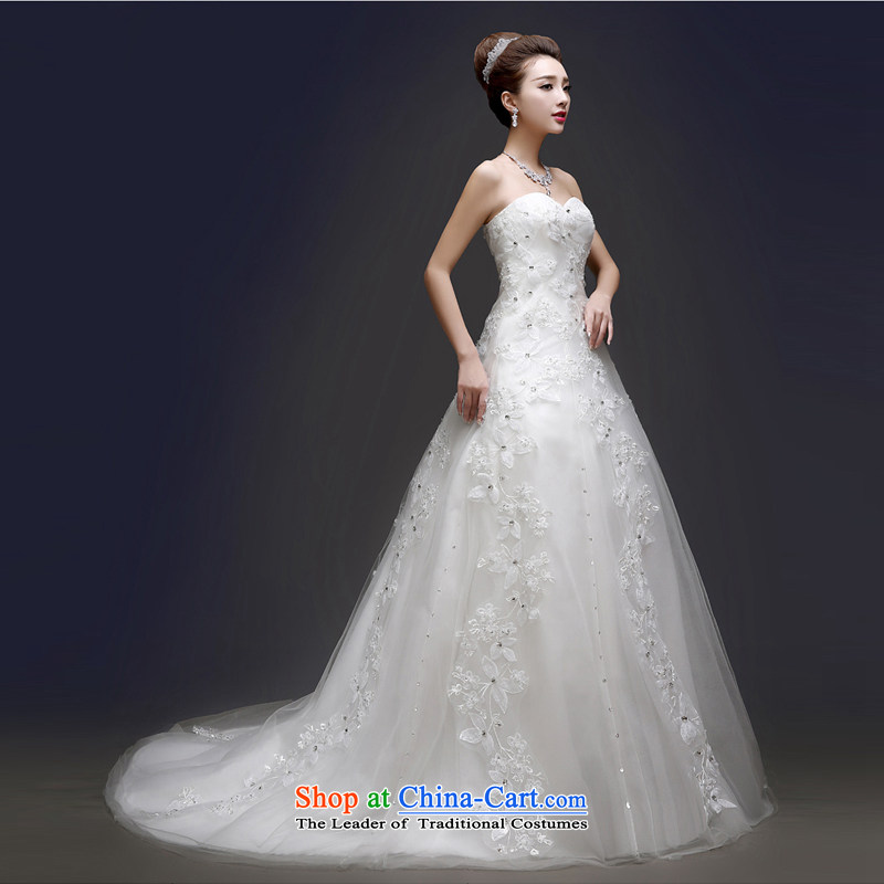 Time Syrian wedding dresses 2015 Korean bridal lace princess alignment with chest A Swing Sau San new autumn and winter boutique tail, Syria has been pressed time XXL, shopping on the Internet