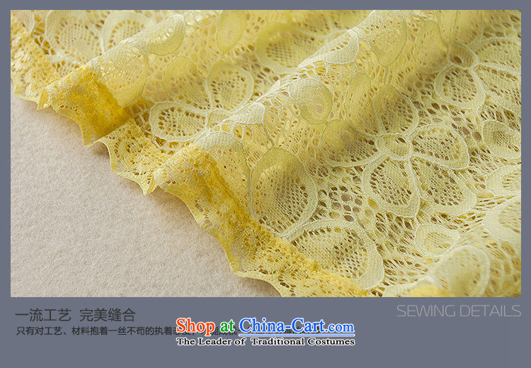 Secretary for Europe and the 2015 summer clothing to load new women lace splicing pin-ju long sexy evening dresses dresses W0230 yellow are code picture, prices, brand platters! The elections are supplied in the national character of distribution, so action, buy now enjoy more preferential! As soon as possible.
