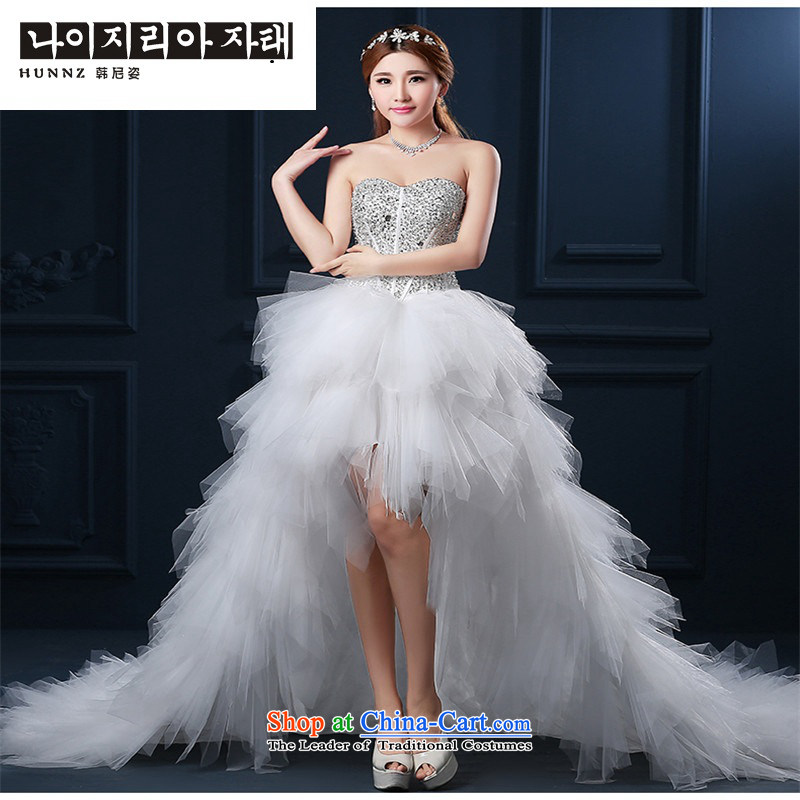 The spring and summer of 2015 New hannizi, summer tail and stylish large upscale chest bride wedding after former Length M