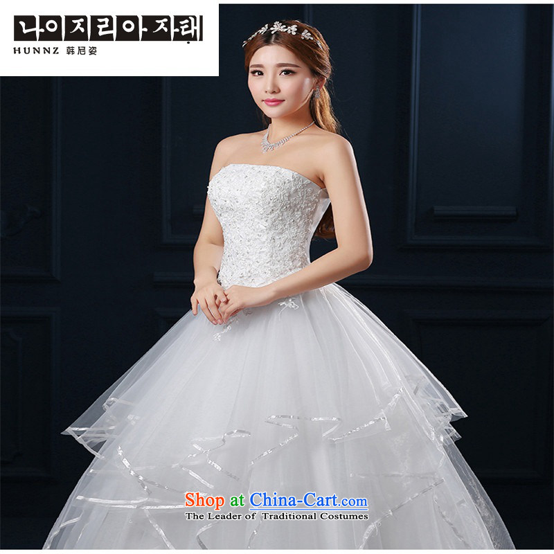 Minimalist 2015 hannizi new spring and summer stylish white lace alignment with Chest Korean brides wedding white L, Korea, Gigi Lai (hannizi) , , , shopping on the Internet