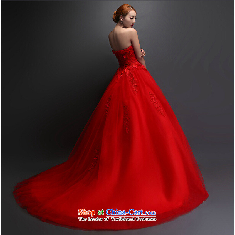2015 bride quality custom anointed chest straps spring wedding dresses red stylish long tail luxury, new White M photography pictures, prices, brand platters! The elections are supplied in the national character of distribution, so action, buy now enjoy more preferential! As soon as possible.