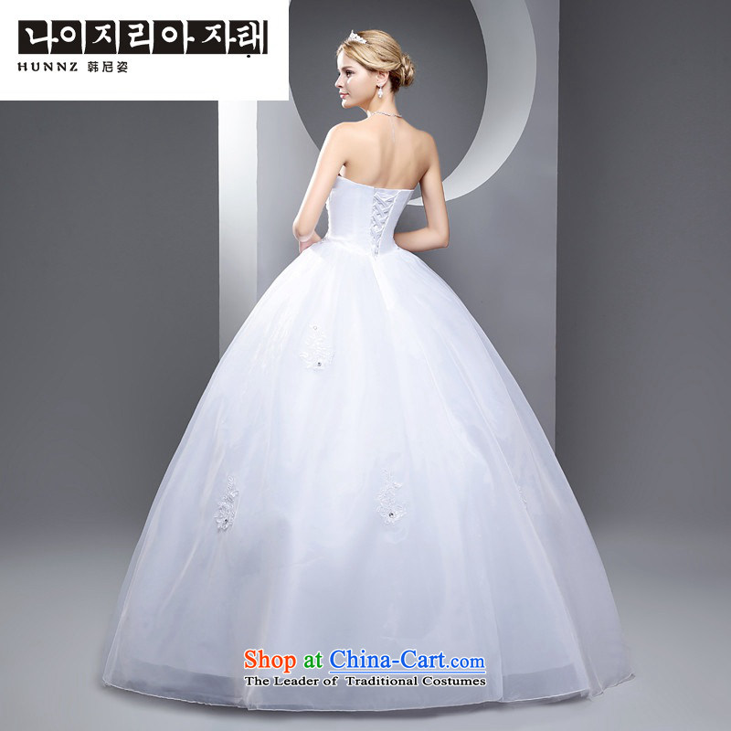 The new 2015 hannizi spring and summer Korean-style with chest code Sau San video to align the thin minimalist bride wedding white White XL, Korea, Gigi Lai (hannizi) , , , shopping on the Internet