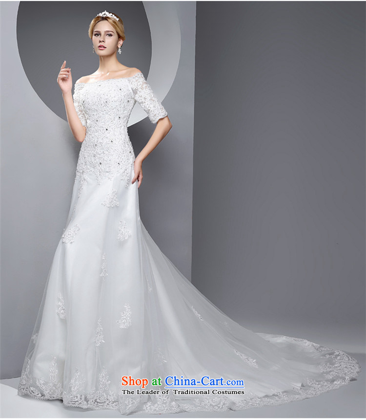 The spring and summer of 2015 New hannizi, simple and stylish large to align the Sau San slotted shoulder small trailing video thin bride wedding White XXL picture, prices, brand platters! The elections are supplied in the national character of distribution, so action, buy now enjoy more preferential! As soon as possible.