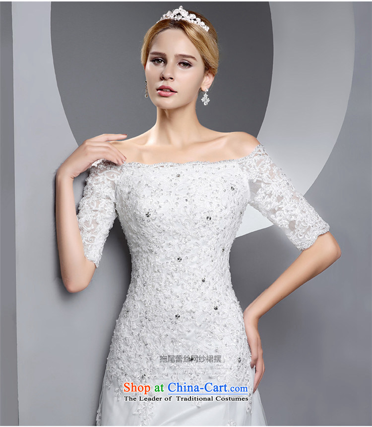The spring and summer of 2015 New hannizi, simple and stylish large to align the Sau San slotted shoulder small trailing video thin bride wedding White XXL picture, prices, brand platters! The elections are supplied in the national character of distribution, so action, buy now enjoy more preferential! As soon as possible.