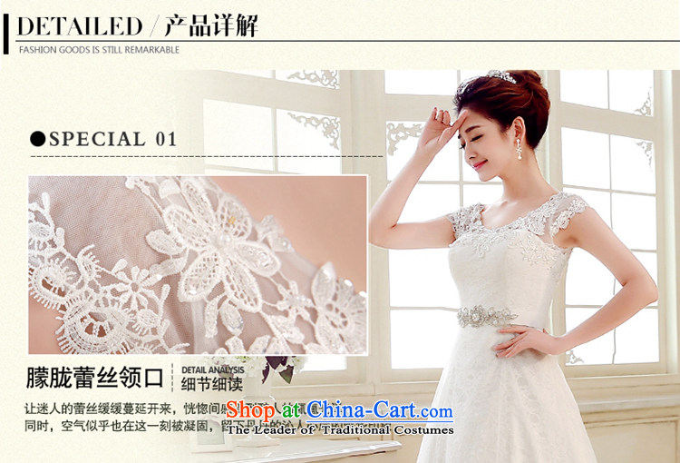 The Syrian Arab Republic and the Republic of Korea time simple to align the shoulders a field shoulder lace retro marriage video thin bride wedding A swing wedding dress 2015 Autumn white S picture, prices, brand platters! The elections are supplied in the national character of distribution, so action, buy now enjoy more preferential! As soon as possible.