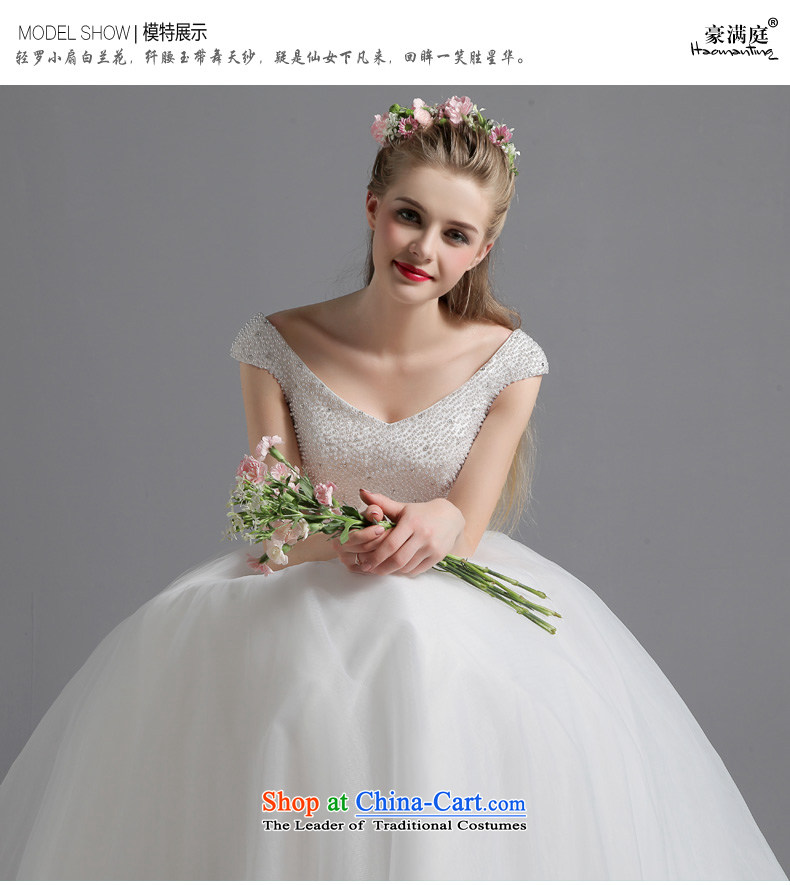 Ho to align the full Chamber bride wedding shoulders v-neck in the stylish and simple large 2015 new wedding dresses A skirt white S picture, prices, brand platters! The elections are supplied in the national character of distribution, so action, buy now enjoy more preferential! As soon as possible.