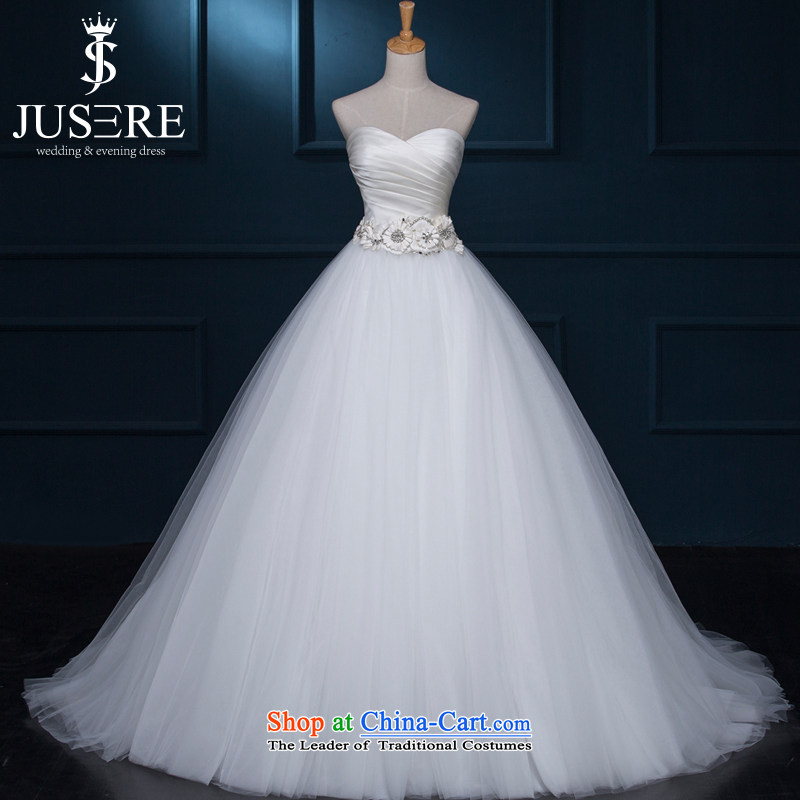There is a bride combat Ni Connie with new 2015 wedding autumn and winter trailing white10 wedding dress code