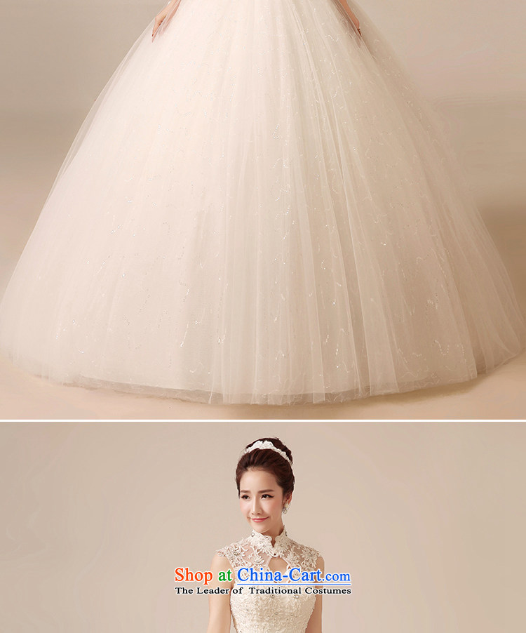 The Syrian Arab Republic and the Republic of Korea time wedding dress Bridal Fashion Korean collar package shoulder wedding dress thin straps Sau San Graphics alignment with high collar lace anointed chest wedding White XL Photo, prices, brand platters! The elections are supplied in the national character of distribution, so action, buy now enjoy more preferential! As soon as possible.