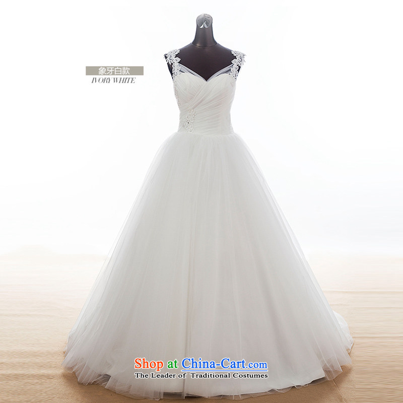 Time Syrian wedding dresses new 2015 high end dual shoulder V-Neck larger alignment to Sau San lace bride shoulders v-neck wedding White XL, Syria has been pressed time shopping on the Internet