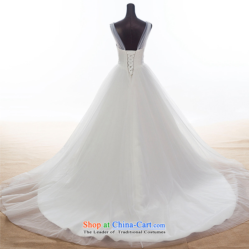 Time Syrian wedding dresses new 2015 high end dual shoulder V-Neck larger alignment to Sau San lace bride shoulders v-neck wedding White XL, Syria has been pressed time shopping on the Internet
