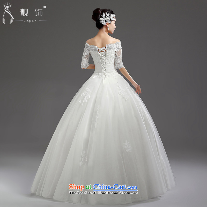 The new 2015 international friendship and the Republic of Korea in the first field to align the shoulder cuff marriages wedding video thin white wedding dresses , L, talks trim (JINGSHI) , , , shopping on the Internet