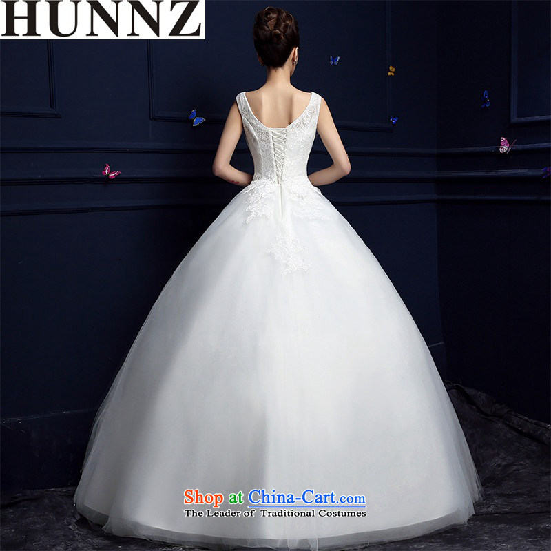 Hunnz    new spring and summer Korean fashion bon bon skirt lace deep V shoulders minimalist bride wedding white M,HUNNZ,,, shopping on the Internet