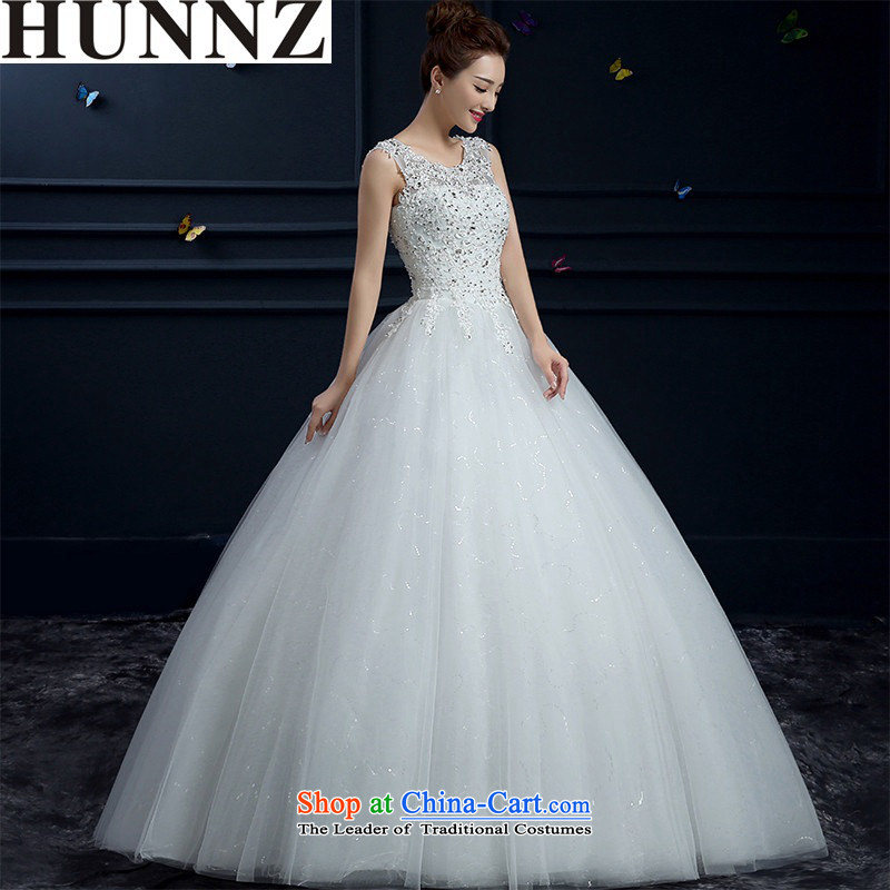 Hunnz    New Spring/Summer 2015 Korean word fashionable upper shoulder shoulders to align the bride Sau San wedding white M,HUNNZ,,, shopping on the Internet