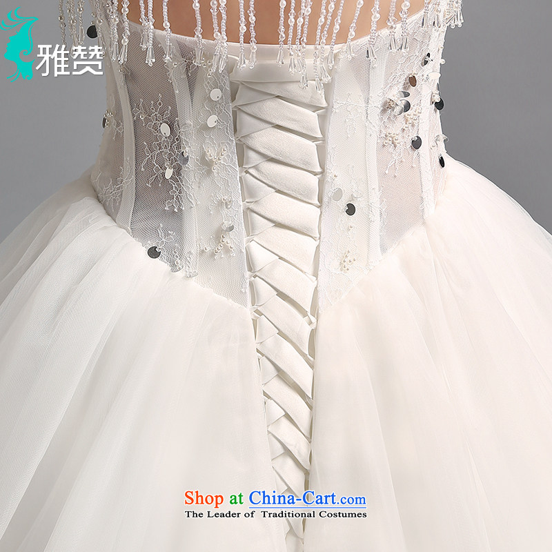 Jacob Chan bride tail wedding dresses the word shoulder the new summer 2015 fluoroscopy married off-chip chiffon short-sleeved stream to align the wedding dress, and tail) S, Jacob Chan (YAZAN) , , , shopping on the Internet