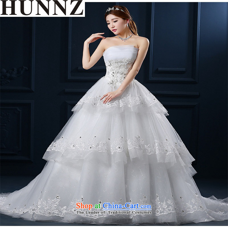     The new 2015 HUNNZ Korean stylish and simple large atmospheric graphics thin small spring and summer tail lace bride wedding white XL,HUNNZ,,, shopping on the Internet