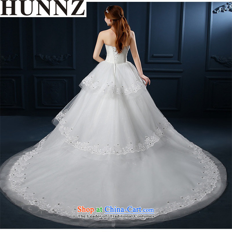     The new 2015 HUNNZ Korean stylish and simple large atmospheric graphics thin small spring and summer tail lace bride wedding white XL,HUNNZ,,, shopping on the Internet