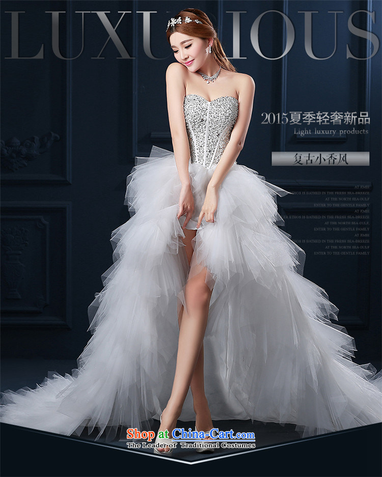    The Korean-style luxury 2015 HUNNZ stylish new spring and summer graphics thin minimalist larger anointed chest tail Sau San bride wedding pictures, price XL white, brand platters! The elections are supplied in the national character of distribution, so action, buy now enjoy more preferential! As soon as possible.
