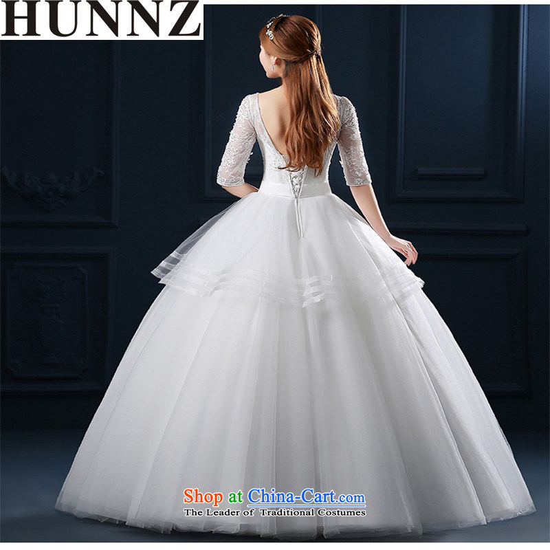 2015 Fashion Korean-style HUNNZ engraving bon bon skirt minimalist graphics thin new spring and summer word shoulder wedding white XL,HUNNZ,,, bride shopping on the Internet