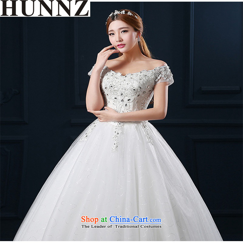 The new 2015 HUNNZ spring and summer sweet Korean stylish and simple graphics thin large diamond strap bride wedding white L,HUNNZ,,, shopping on the Internet