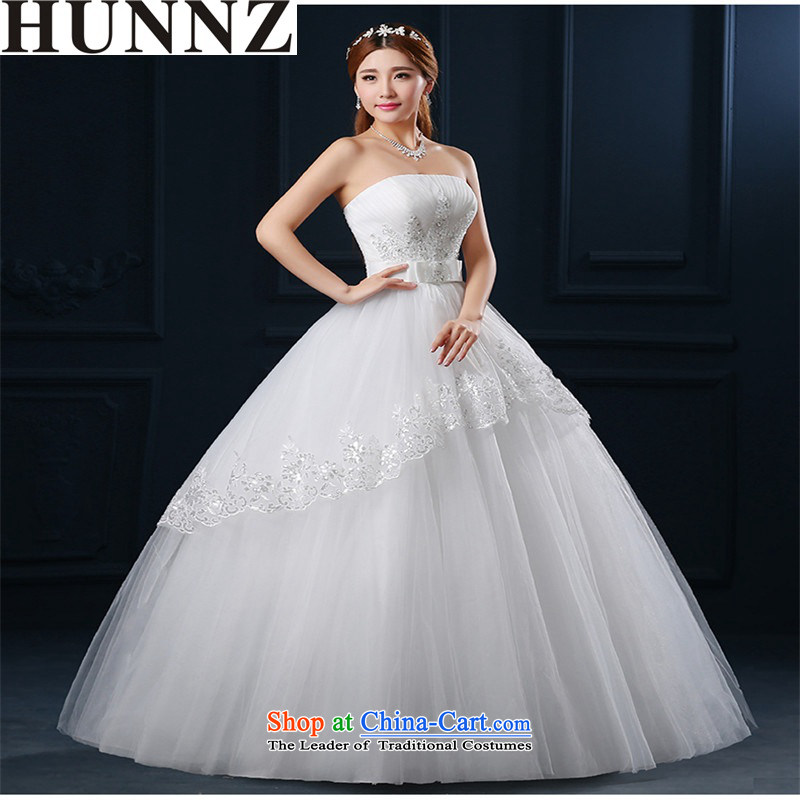 Hunnz    Korean Style New spring and summer and chest bon bon skirt retro straps lace bride is simple and stylish wedding white L,HUNNZ,,, shopping on the Internet