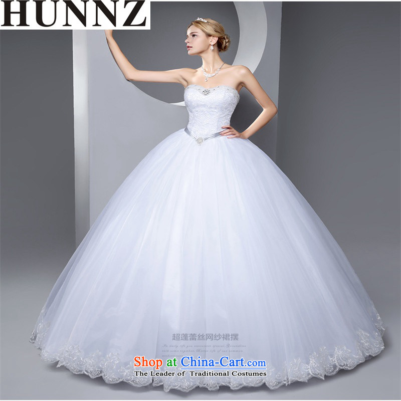 Hunnz 2015 wedding bride white continental and chest straps bon bon skirt Sau San video thin white wedding XXL,HUNNZ,,, shopping on the Internet