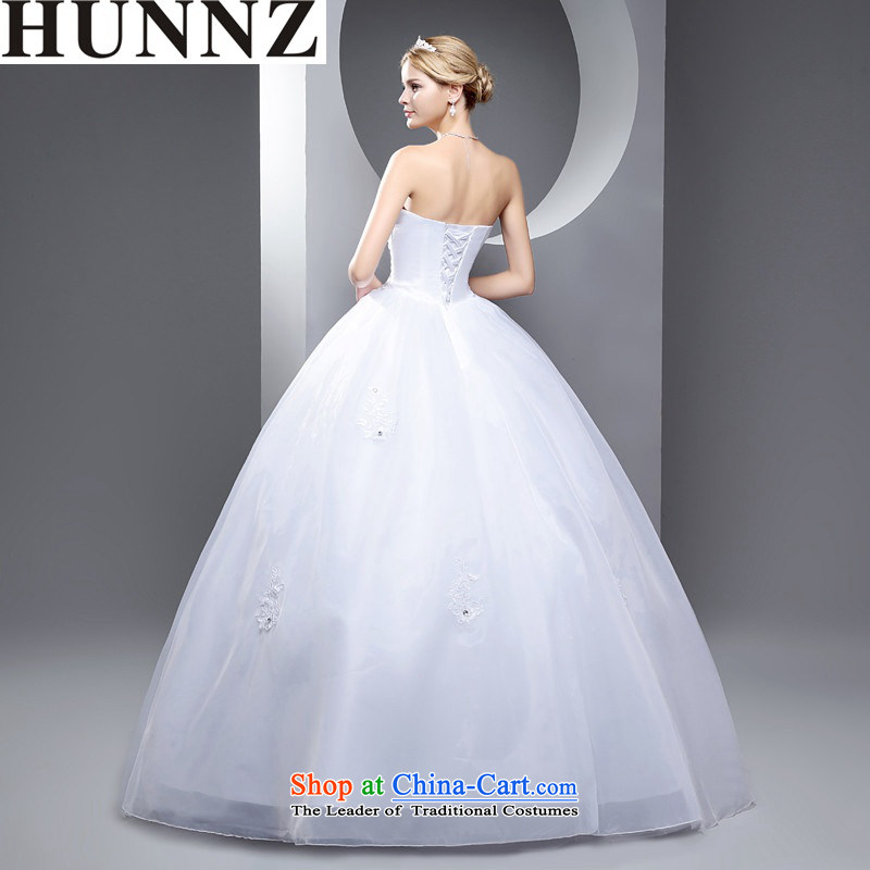      New stylish HUNNZ 2015 Spring/Summer straps and chest code minimalist white brides Sau San wedding white XL,HUNNZ,,, shopping on the Internet