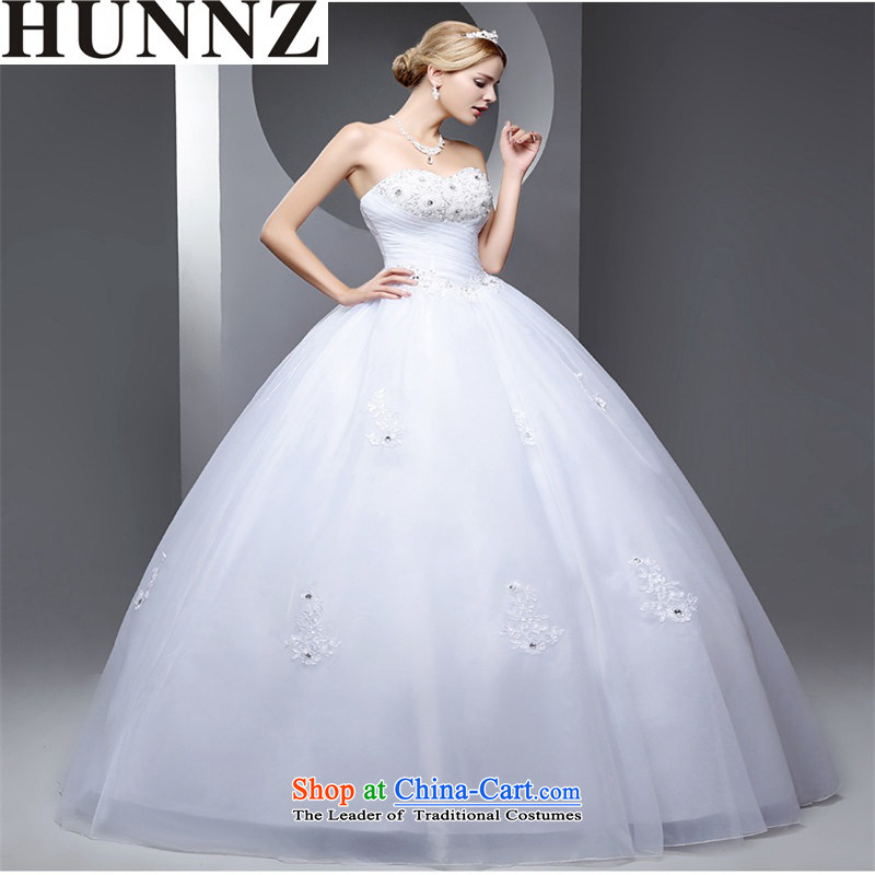      New stylish HUNNZ 2015 Spring/Summer straps and chest code minimalist white brides Sau San wedding white XL,HUNNZ,,, shopping on the Internet