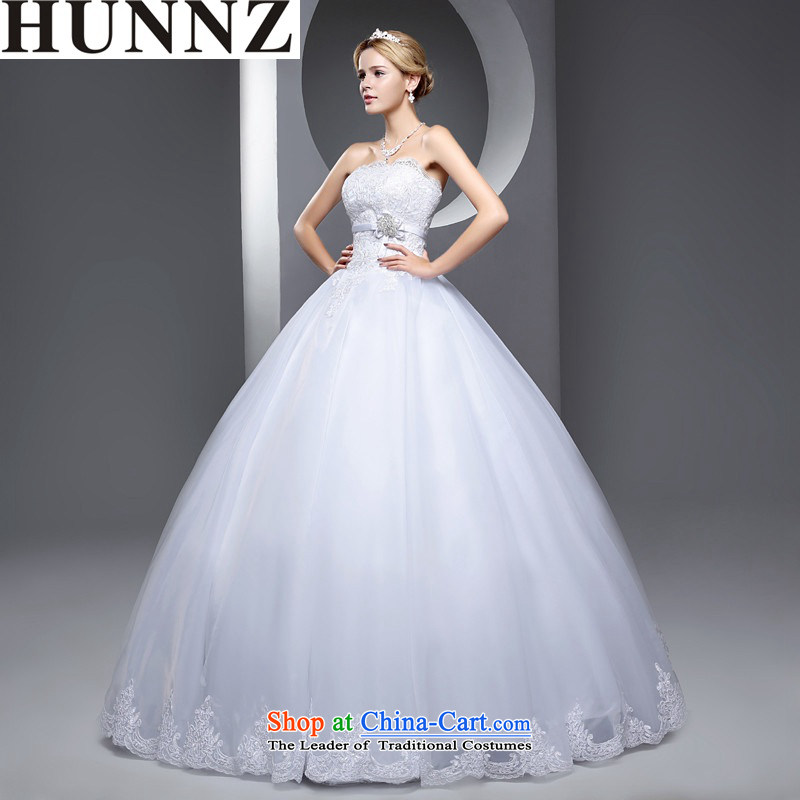 The new 2015 HUNNZ spring and summer large stylish graphics thin Sau San minimalist straps bon bon skirt white bride wedding white M,HUNNZ,,, shopping on the Internet