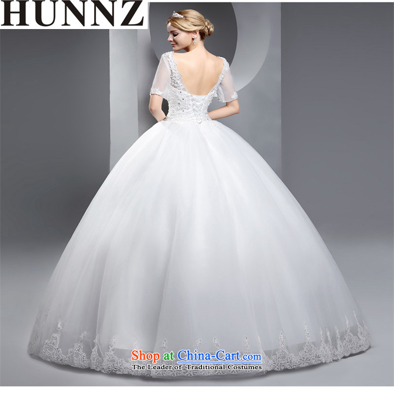     New stylish HUNNZ Spring/Summer 2015 Integrated with gauze large graphics thin Sau San bride wedding white XXL,HUNNZ,,, shopping on the Internet