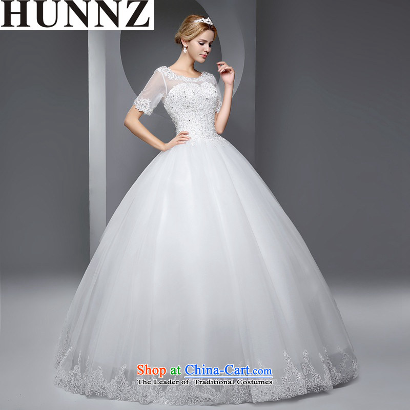     New stylish HUNNZ Spring/Summer 2015 Integrated with gauze large graphics thin Sau San bride wedding white XXL,HUNNZ,,, shopping on the Internet
