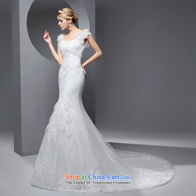Hunnz     simple and stylish large Sau San 2015 new spring and summer strap video thin atmospheric bride wedding white XXL,HUNNZ,,, shopping on the Internet