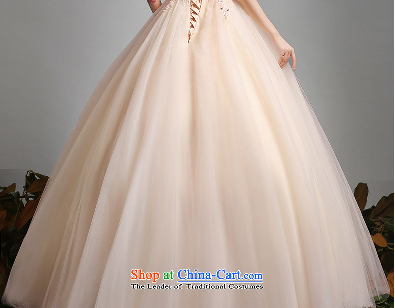 To align the Jacob Chan wedding dresses fluoroscopy shoulders V-Neck 2015 new summer and fall of champagne color Bow Tie Princess bon bon skirt champagne color pictures, prices, XXL brand platters! The elections are supplied in the national character of distribution, so action, buy now enjoy more preferential! As soon as possible.