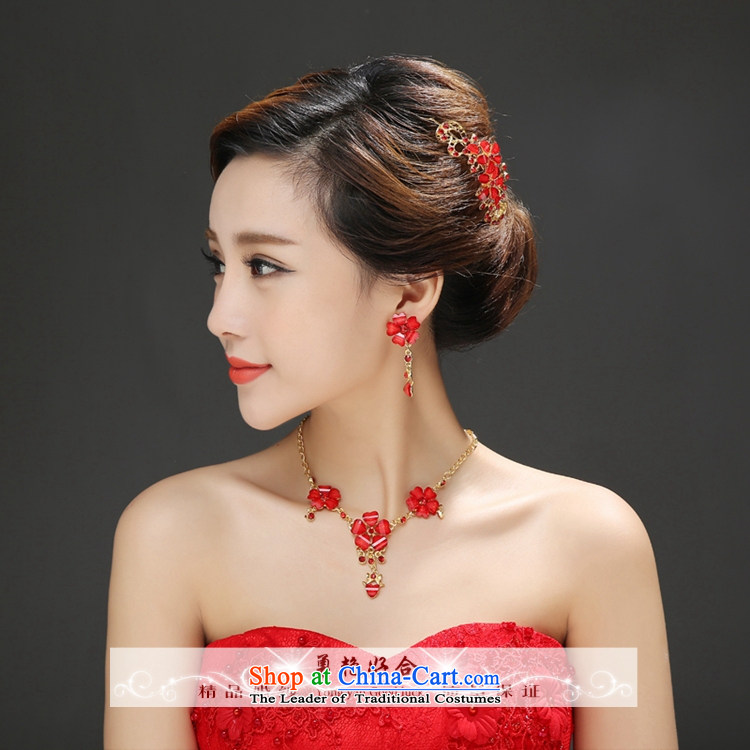 Yong-yeon and bride Head Ornaments kits wedding accessories red water drilling wedding dress clothing accessories for toasting champagne classical necklace jewelry red crown earrings necklace picture, prices, brand platters! The elections are supplied in the national character of distribution, so action, buy now enjoy more preferential! As soon as possible.