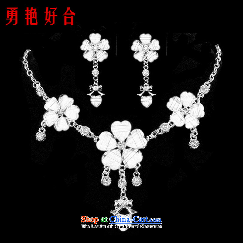 Yong-yeon and bride Head Ornaments kits wedding accessories red water drilling wedding dress clothing accessories for toasting champagne classical necklace jewelry red crown necklace, earrings Yong-yeon and shopping on the Internet has been pressed.
