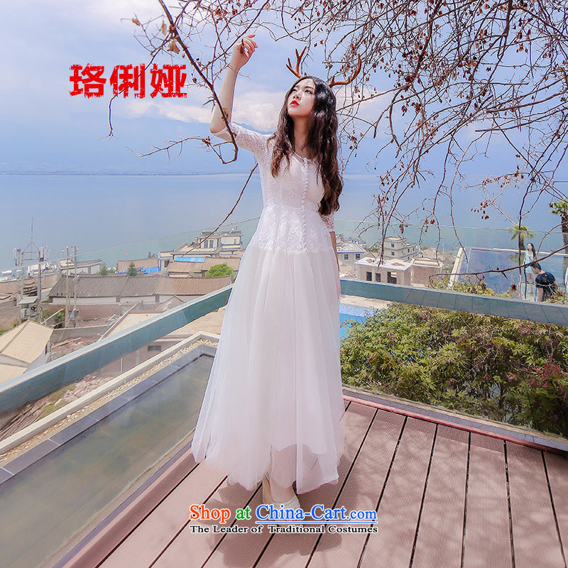 Judy li ya 2015 ancient vintage a retro bridesmaid bridal lace wedding dresses Lily White M Judy Li Ya (LUOLIYA) , , , shopping on the Internet